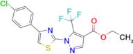 Ethyl 1-(4-(4-chlorophenyl)thiazol-2-yl)-5-(trifluoromethyl)-1H-pyrazole-4-carboxylate