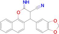 4-(2H-1,3-benzodioxol-5-yl)-2-imino-2H,3H,4H-naphtho[1,2-b]pyran-3-carbonitrile
