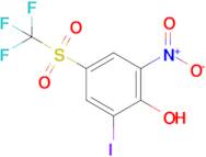 2-Iodo-6-nitro-4-((trifluoromethyl)sulfonyl)phenol