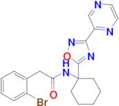 2-(2-Bromophenyl)-N-(1-(3-(pyrazin-2-yl)-1,2,4-oxadiazol-5-yl)cyclohexyl)acetamide