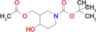 Tert-butyl 3-(acetoxymethyl)-4-hydroxypiperidine-1-carboxylate