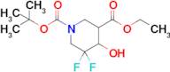 1-(Tert-butyl) 3-ethyl 5,5-difluoro-4-hydroxypiperidine-1,3-dicarboxylate