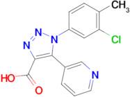 1-(3-Chloro-4-methylphenyl)-5-(pyridin-3-yl)-1H-1,2,3-triazole-4-carboxylic acid