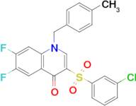 3-((3-Chlorophenyl)sulfonyl)-6,7-difluoro-1-(4-methylbenzyl)quinolin-4(1H)-one