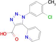 1-(3-Chloro-4-methylphenyl)-5-(pyridin-2-yl)-1H-1,2,3-triazole-4-carboxylic acid