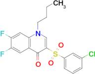 1-Butyl-3-((3-chlorophenyl)sulfonyl)-6,7-difluoroquinolin-4(1H)-one