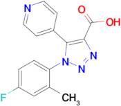 1-(4-Fluoro-2-methylphenyl)-5-(pyridin-4-yl)-1H-1,2,3-triazole-4-carboxylic acid