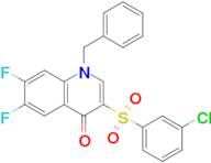 1-Benzyl-3-((3-chlorophenyl)sulfonyl)-6,7-difluoroquinolin-4(1H)-one