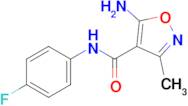 5-Amino-N-(4-fluorophenyl)-3-methylisoxazole-4-carboxamide