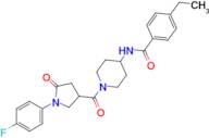 4-Ethyl-N-(1-(1-(4-fluorophenyl)-5-oxopyrrolidine-3-carbonyl)piperidin-4-yl)benzamide