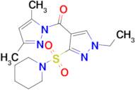 (3,5-Dimethyl-1H-pyrazol-1-yl)(1-ethyl-3-(piperidin-1-ylsulfonyl)-1H-pyrazol-4-yl)methanone