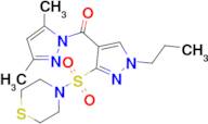 (3,5-Dimethyl-1H-pyrazol-1-yl)(1-propyl-3-(thiomorpholinosulfonyl)-1H-pyrazol-4-yl)methanone