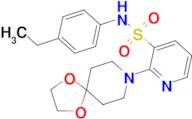 N-(4-ethylphenyl)-2-(1,4-dioxa-8-azaspiro[4.5]Decan-8-yl)pyridine-3-sulfonamide