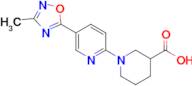 1-(5-(3-Methyl-1,2,4-oxadiazol-5-yl)pyridin-2-yl)piperidine-3-carboxylic acid