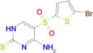 4-amino-5-[(5-bromothiophen-2-yl)sulfonyl]-1,2-dihydropyrimidine-2-thione