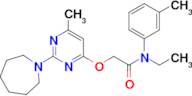 2-((2-(Azepan-1-yl)-6-methylpyrimidin-4-yl)oxy)-N-ethyl-N-(m-tolyl)acetamide