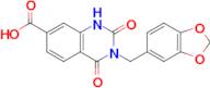 3-(Benzo[d][1,3]dioxol-5-ylmethyl)-2,4-dioxo-1,2,3,4-tetrahydroquinazoline-7-carboxylic acid