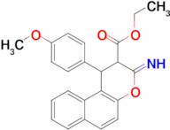 ethyl 3-imino-1-(4-methoxyphenyl)-1H,2H,3H-naphtho[2,1-b]pyran-2-carboxylate