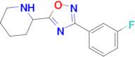 3-(3-Fluorophenyl)-5-(piperidin-2-yl)-1,2,4-oxadiazole
