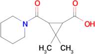 2,2-Dimethyl-3-(piperidine-1-carbonyl)cyclopropane-1-carboxylic acid