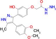 2-(4-(4-(3,4-Dimethoxyphenyl)-5-methyl-1H-pyrazol-3-yl)-3-hydroxyphenoxy)acetohydrazide