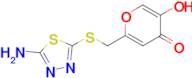 2-{[(5-amino-1,3,4-thiadiazol-2-yl)sulfanyl]methyl}-5-hydroxy-4H-pyran-4-one