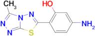 5-Amino-2-(3-methyl-[1,2,4]triazolo[3,4-b][1,3,4]thiadiazol-6-yl)phenol