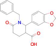 2-(Benzo[d][1,3]dioxol-5-yl)-1-benzyl-6-oxopiperidine-3-carboxylic acid