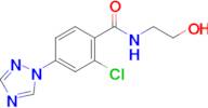 2-Chloro-N-(2-hydroxyethyl)-4-(1H-1,2,4-triazol-1-yl)benzamide