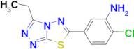 2-Chloro-5-(3-ethyl-[1,2,4]triazolo[3,4-b][1,3,4]thiadiazol-6-yl)aniline