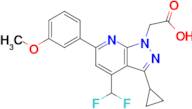 2-(3-Cyclopropyl-4-(difluoromethyl)-6-(3-methoxyphenyl)-1H-pyrazolo[3,4-b]pyridin-1-yl)acetic acid