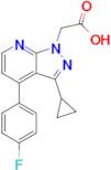 2-(3-Cyclopropyl-4-(4-fluorophenyl)-1H-pyrazolo[3,4-b]pyridin-1-yl)acetic acid