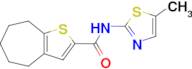 N-(5-methylthiazol-2-yl)-5,6,7,8-tetrahydro-4H-cyclohepta[b]thiophene-2-carboxamide