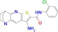 8-Amino-N-(2-chlorophenyl)-3,4-dihydro-2H-1,4-ethanothieno[2,3-b][1,5]naphthyridine-7-carboxamide