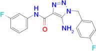 5-Amino-1-(4-fluorobenzyl)-N-(3-fluorophenyl)-1H-1,2,3-triazole-4-carboxamide