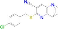 6-((4-Chlorobenzyl)thio)-3,4-dihydro-2H-1,4-ethano-1,5-naphthyridine-7-carbonitrile