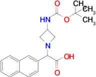 2-(3-((Tert-butoxycarbonyl)amino)azetidin-1-yl)-2-(naphthalen-2-yl)acetic acid