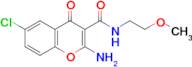 2-Amino-6-chloro-N-(2-methoxyethyl)-4-oxo-4H-chromene-3-carboxamide