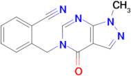 2-((1-Methyl-4-oxo-1,4-dihydro-5H-pyrazolo[3,4-d]pyrimidin-5-yl)methyl)benzonitrile