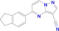 5-(2,3-Dihydro-1H-inden-5-yl)pyrazolo[1,5-a]pyrimidine-3-carbonitrile