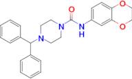 4-Benzhydryl-N-(2,3-dihydrobenzo[b][1,4]dioxin-6-yl)piperazine-1-carboxamide