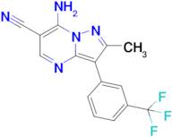 7-Amino-2-methyl-3-(3-(trifluoromethyl)phenyl)pyrazolo[1,5-a]pyrimidine-6-carbonitrile