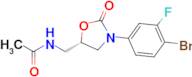(S)-N-((3-(4-bromo-3-fluorophenyl)-2-oxooxazolidin-5-yl)methyl)acetamide