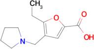 5-Ethyl-4-(pyrrolidin-1-ylmethyl)furan-2-carboxylic acid