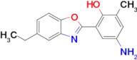 4-Amino-2-(5-ethylbenzo[d]oxazol-2-yl)-6-methylphenol