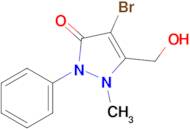 4-Bromo-5-(hydroxymethyl)-1-methyl-2-phenyl-1,2-dihydro-3H-pyrazol-3-one