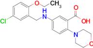 5-((5-Chloro-2-ethoxybenzyl)amino)-2-morpholinobenzoic acid