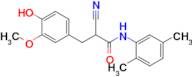 2-Cyano-N-(2,5-dimethylphenyl)-3-(4-hydroxy-3-methoxyphenyl)propanamide