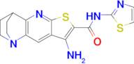 8-Amino-N-(thiazol-2-yl)-3,4-dihydro-2H-1,4-ethanothieno[2,3-b][1,5]naphthyridine-7-carboxamide