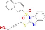 4-((1-(Naphthalen-2-ylsulfonyl)-1H-benzo[d]imidazol-2-yl)thio)but-2-yn-1-ol